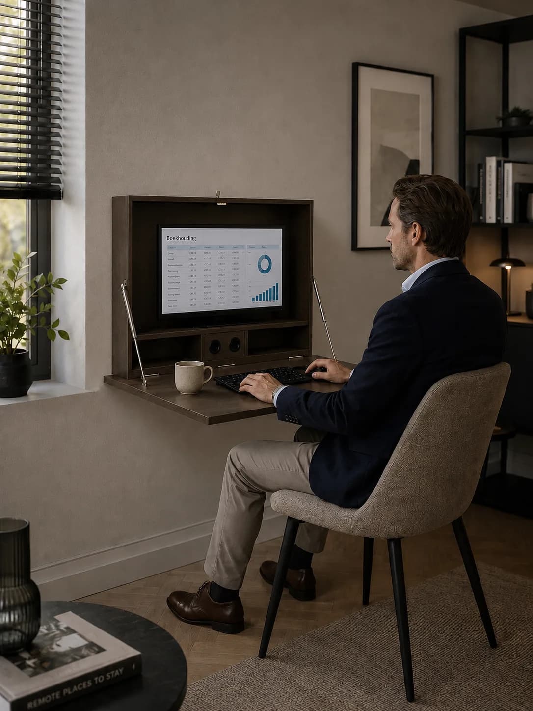 Opklapbaar wandbureau Standaard